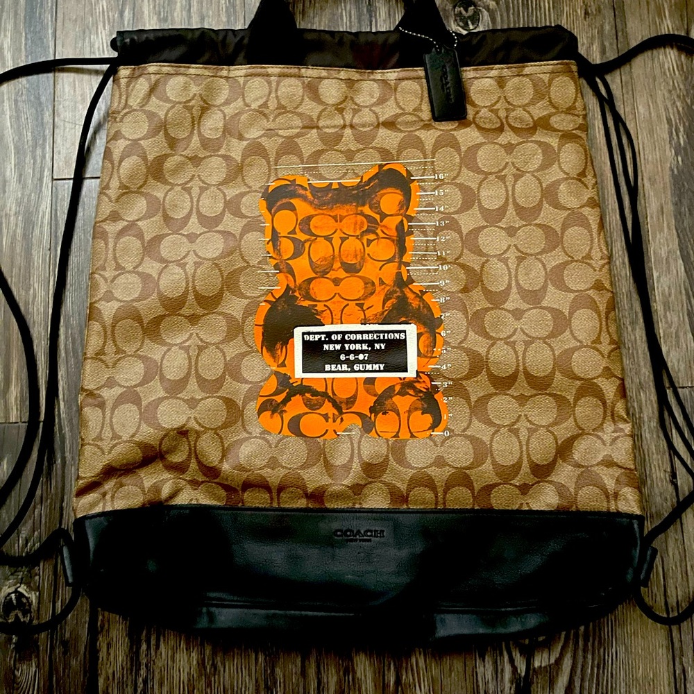 Coach drawstring bag